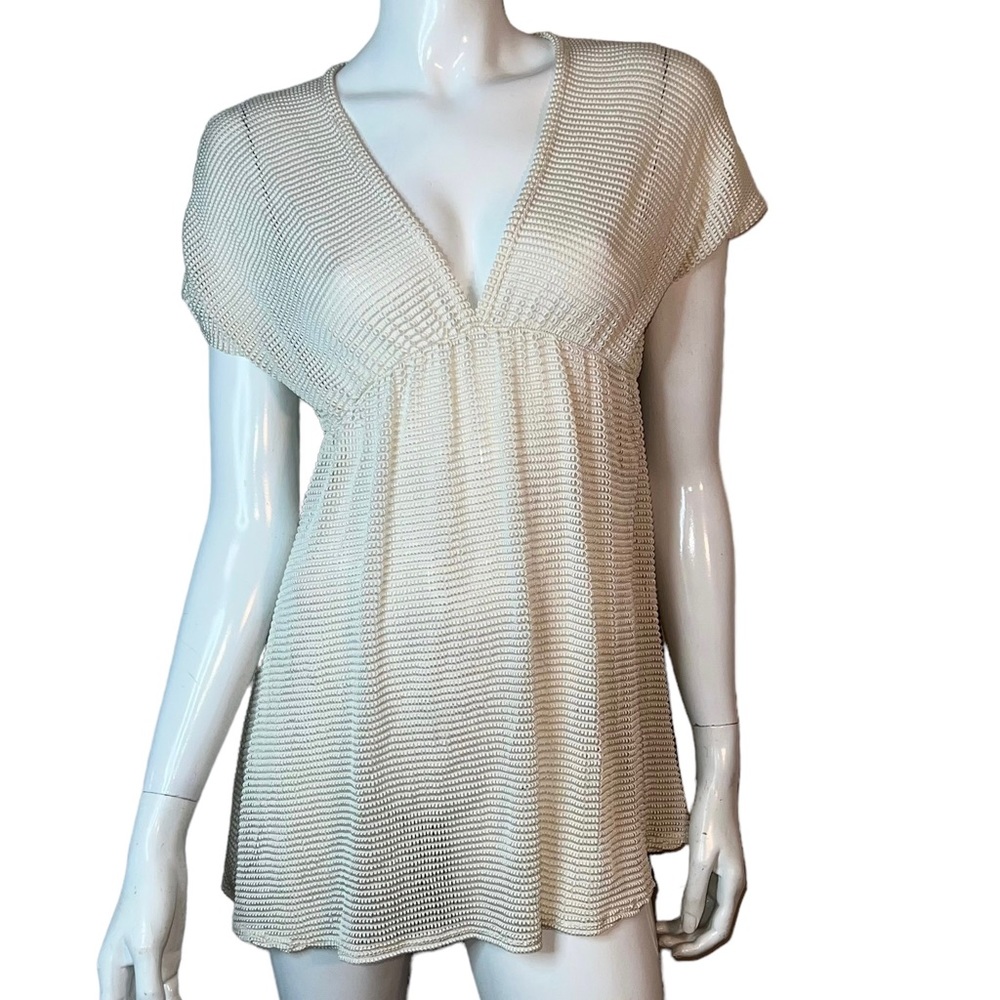 4/$24 Jordon Taylor Babydoll V-Neck Short‎ Sleeve Swimsuit Coverup Dress